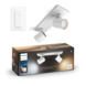 Support 2 spots Philips Hue Runner 2x 5 W blanc + switch et bluetooth