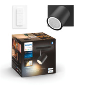 Philips Hue opbouwspot Runner 1x5W zwart incl. switch en bluetooth