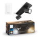 Support 2 spots Philips Hue Runner 2x 5 W noir + switch et bluetooth