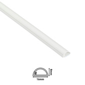 Goulotte passe-câbles demi-cercle 16x8 mm 2 m blanc