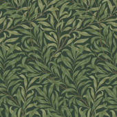 Papier peint intissé William Morris at Home Willow vert profond (dessin 124247)