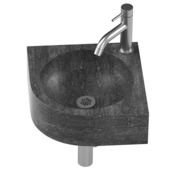 Atlantic handenwasserset Wes hoekmodel zwart