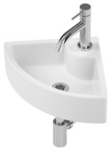 Atlantic handenwasserset Ozzy hoekmodel wit