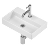 Atlantic handenwasserset Harry rechthoekig wit