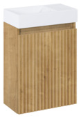 Atlantic toiletmeubel Amari natuur eik met witte wastafel 22,2 × 40,2 × 58 cm