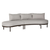 Loungeset Philou bruin metaal