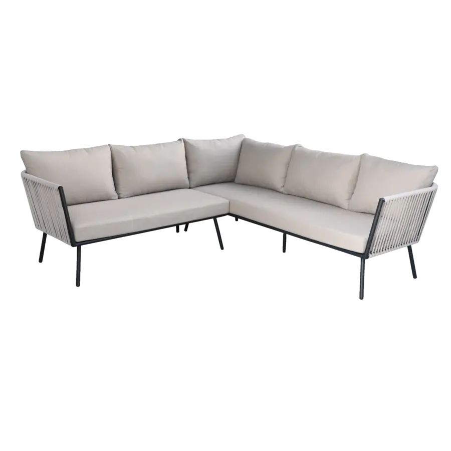 Wakefield loungeset Montana zwart metaal