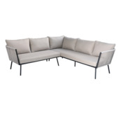 Wakefield loungeset Montana zwart metaal