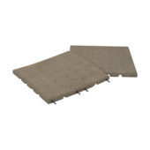 Rubber terrastegel zand 40x40x2,5 cm