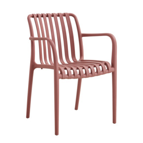 Chaise de jardin Fleur couleur terracotta