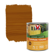 V33 tuinhuisbeits zijdeglans midden eik 750 ml