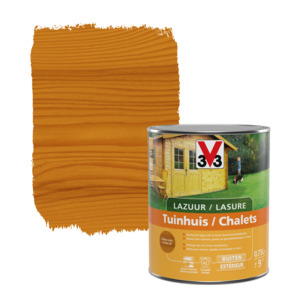 Lasure chalets V33 satin 750 ml chêne clair
