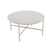 Table d'appoint Chris métal Wakefield beige ø 70 cm