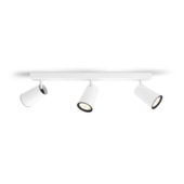 Support 3 spots Paisley Philips 3x GU10 sans ampoules max. 10 W blanc
