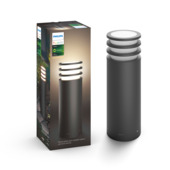 Philips Hue sokkellamp Lucca antraciet - warmwit licht 9W - laag