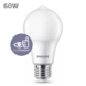 Ampoule poire LED Philips E27 mat 60 W + détecteur de mouvements