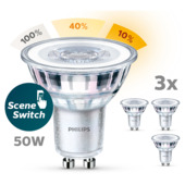 Philips LED spot GU10 50 W sceneswitch 3 stuks
