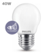 Ampoule sphérique LED Philips E27 mat 40 W blanc chaud