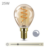 Ampoule LED à filament Philips E14 25 W 2200K doré dimmable