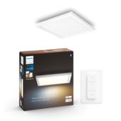 Plafonnier Philips Hue Aurelle carré blanc 24,5W 30 cm + switch et bluetooth