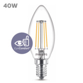 Philips LED kaars E14 40 W filament helder niet dimbaar