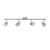 Support 4 spots plafond Meranti inox 4x35 W Philips