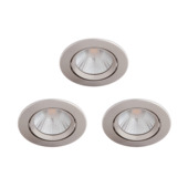 Spots LED à encastrer Philips Sparkle 3x 5,5W nickel 2700K réflecteur