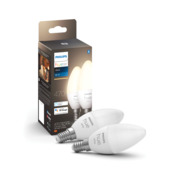 Philips Hue kaarslamp - warmwit licht 6W - 2 pack - E14