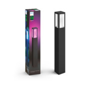 Philips Hue sokkellamp zwart - wit en gekleurd licht 8W - hoog