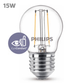 Philips LED kogel E27 15 W filament helder niet dimbaar