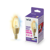 Ampoule flamme E14 WiZ Connected doré 25 W blanc froid à chaud dimmable