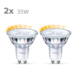 Philips LED spot GU10 35 W warmglow dimbaar 2 stuks