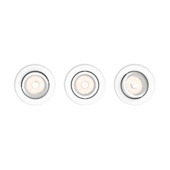 Spot encastrable Philips Enneper excl GU10 rond orientable max. 5,5W blanc 3 pièces