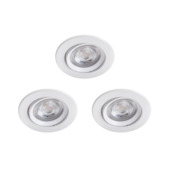 Spots LED à encastrer Philips Sparkle 3x 5W blanc 2700K lentille