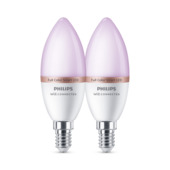 Ampoule flamme LED Philips Smart color E14  40 W dimmable