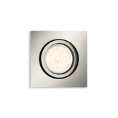 Spot encastrable Philips Donegal excl GU10 carré orientable max. 5,5W nickel
