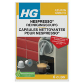 HG reinigingscups voor Nespresso machines 6 stuks