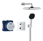 Système de douche carré encastrable Grohe Precision 250 chromé