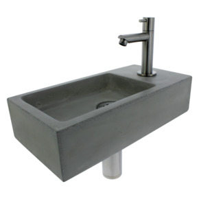 Atlantic handenwasserset Ethan beton 38,5x18,5x9 cm