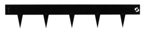 Bordure de pelouse en métal noir enduit 1 m