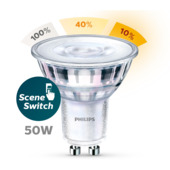 Philips LED spot GU10 50 W sceneswitch