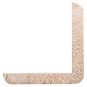 Hoeklat grenen gegrond wit 34x34mm 270cm