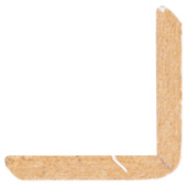 Hoeklat MDF wit 28x28 mm 260 cm