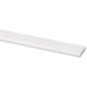 Afdeklijst grenen gegrond wit 5x22mm 270cm