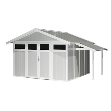 Afdak wit voor kunststof tuinhuis Utility en Deco 7 en 11