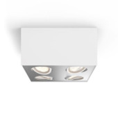 Support 4 spots Box Philips LED intégrée 4x 4,5 W blanc