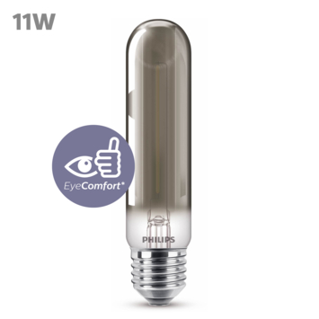 Philips LED buislamp E27 11 W filament smoky niet dimbaar