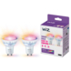 WiZ Connected LED spot GU10 50W kleurlicht dimbaar 2 stuks