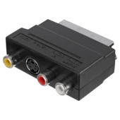 Adaptateur SCART vers S-VHS/AV Q-line noir