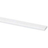 Afdeklijst grenen gegrond wit 4x19mm 270cm